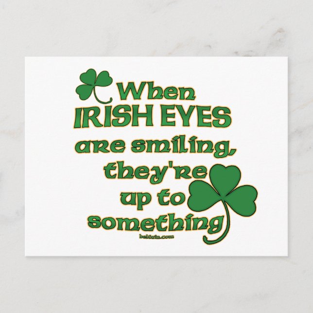 Carte Postale La blague Irish Eyes sur le plaisir Irish Post Car (Devant)