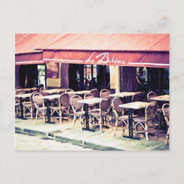 Carte postale La Boheme Paris Café (Devant)