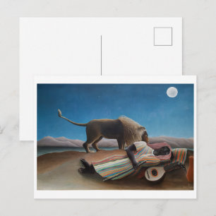 Carte Postale La Bohémienne endormie Henri Rousseau