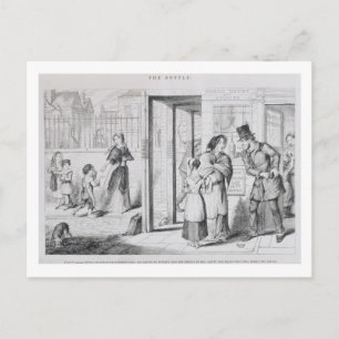 Carte Postale La bouteille, Plaque IV, Incapable d'obtenir un em