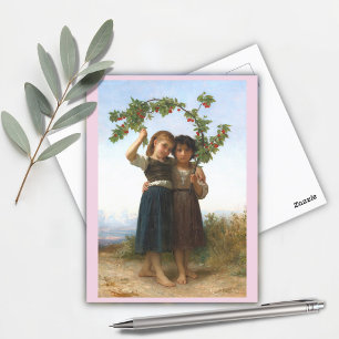 Carte Postale La Branche des cerises par William Bouguereau