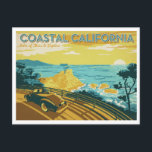 Carte Postale La Californie côtière<br><div class="desc">Anderson Design Group est une société d'illustration et de conception de pointe située à Nashville,  au Tennessee. Founder Joel Anderson Directives Team of talented artists to create original poster art that looks like classic vintage publicité prints from the 1920s to the 1960s.</div>