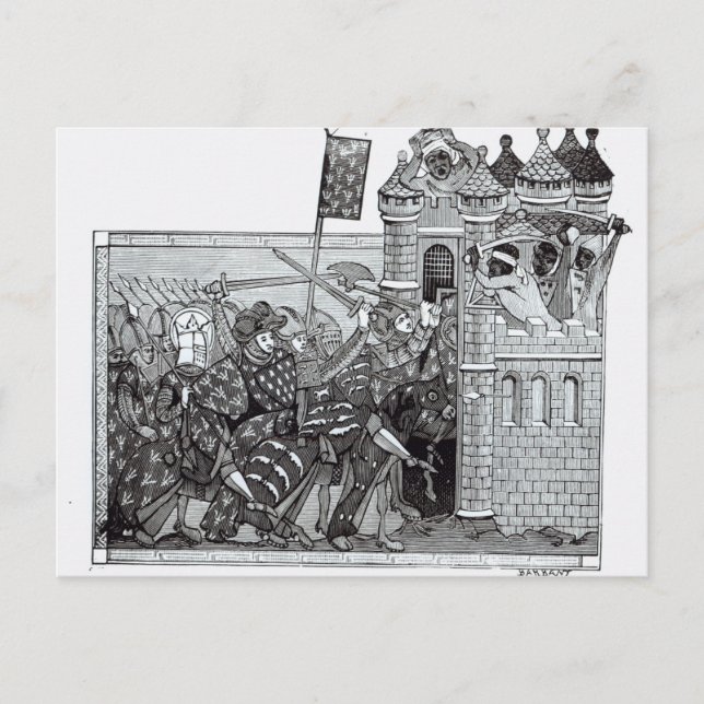 Carte Postale La capture de Damietta en 1249 (Devant)