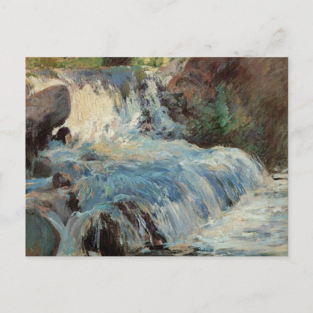 Carte Postale La cascade par Twachtman, l'impressionnisme Vintag (Devant)
