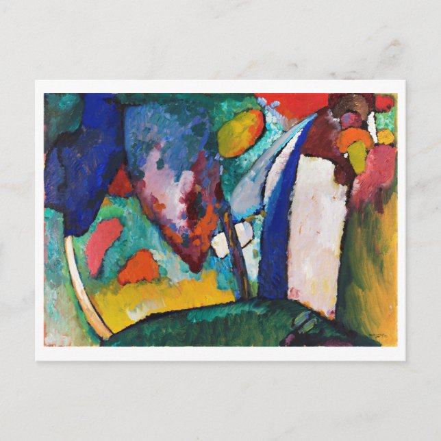 Carte Postale La Cascade, Wassily Kandinsky (Devant)