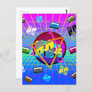 Carte Postale La cassette rétro des années 80