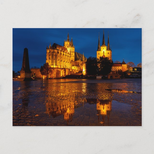 Carte Postale La Cathédrale d'Erfurter (Devant)