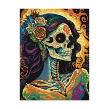 La Catrina Day of Dead Mexican Skeleton Art