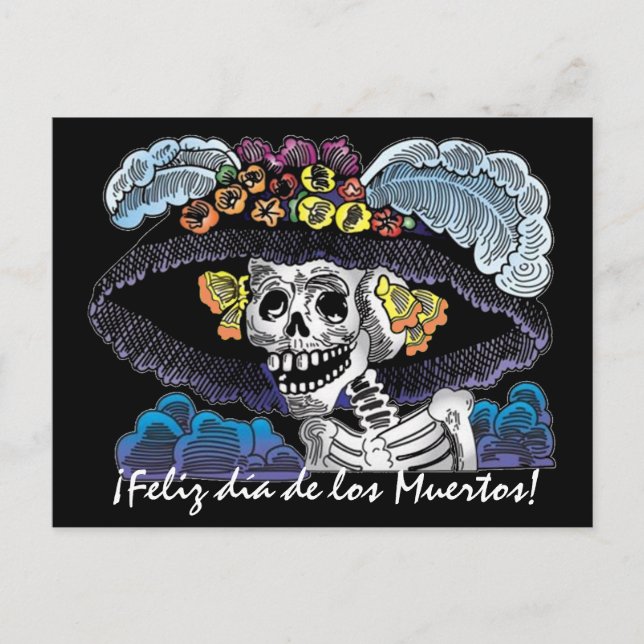 Carte postale La Catrina Dia de los Muertos (Devant)
