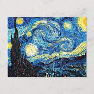 Carte Postale La célèbre peinture de Van Gogh, Nuit étoilée