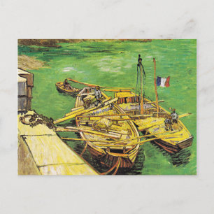 Carte Postale La célèbre peinture de Van Gogh, Rhone Boats, 1888