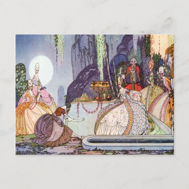 Carte Postale La Cendrillon de Kay Nielsen au bal (Devant)