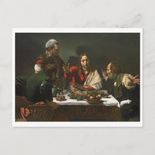 Carte Postale La Cène à Emmaüs, 1601 (huile et température)