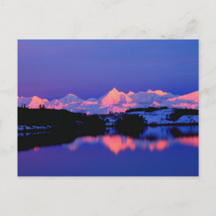 Carte Postale La chaîne d'Alaska est adjacente au mont Denali,