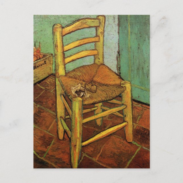 Carte Postale La chaise de Vincent avec son tuyau par Vincent va (Devant)