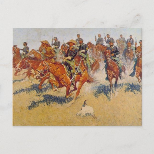 Carte Postale La charge de cavalerie (Devant)