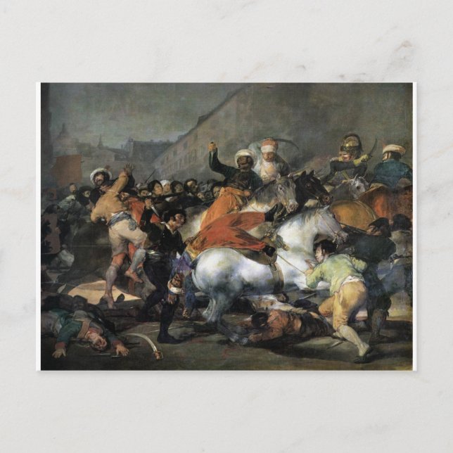 Carte Postale La charge des Mameloukes par Francisco Goya (Devant)
