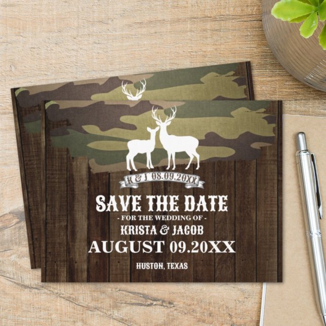 Carte Postale La chasse est terminée Mariage western faire-part  (The Hunt Is Over Western Wedding Save The Date Postcard)