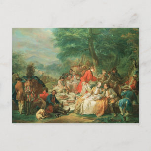Carte Postale La Chasse, XVIIIe siècle