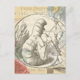 Carte Postale La chenille du Pays des Merveilles d'Alice : Tenni