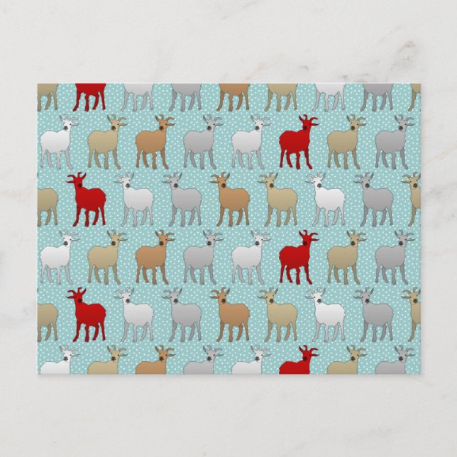 Carte Postale La chèvre rouge (Devant)