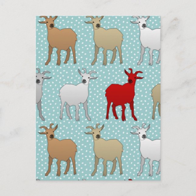 Carte Postale La chèvre rouge (Devant)