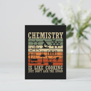Carte Postale la chimie est comme la chimiste vintage cuisine