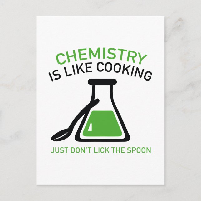 Carte Postale La chimie est comme la Cuisine (Devant)