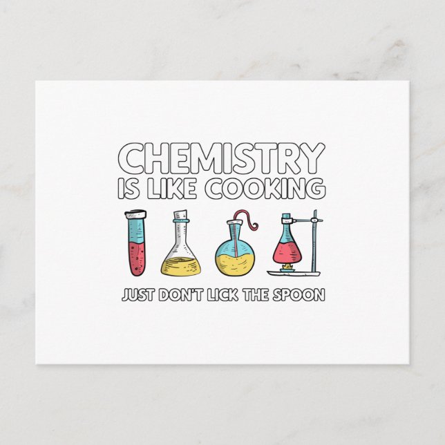 Carte Postale La chimie est comme la Cuisine (Devant)
