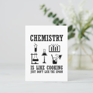Carte Postale la chimie est comme la cuisine citation drôle de c