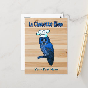 Carte Postale La Chouette Bleue Café