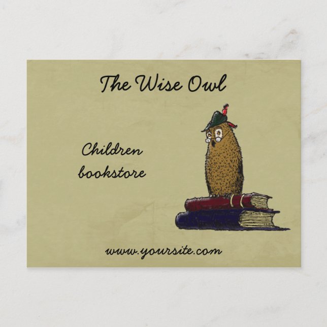 Carte Postale La Chouette Sage (Devant)