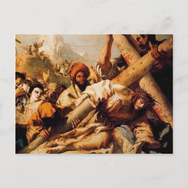 Carte Postale La chute de Giovanni Tiepolo-Christ en route pour  (Devant)