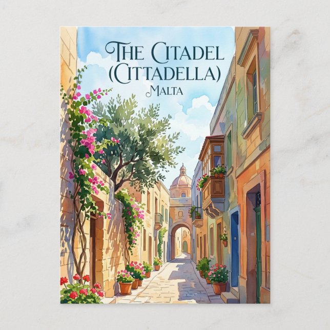 Carte Postale La Citadelle (Cittadella), Gozo Malte (Devant)