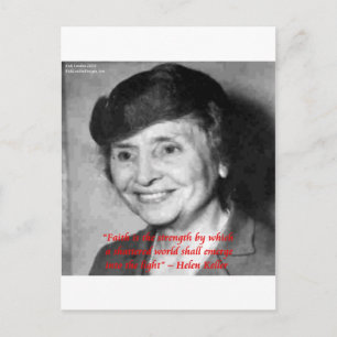 Carte Postale La citation de sagesse "Foi/Force" d'Helen Keller
