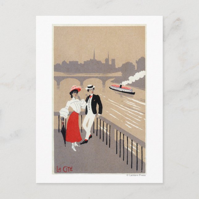 Carte Postale La Cite Art Deco Scene (Devant)