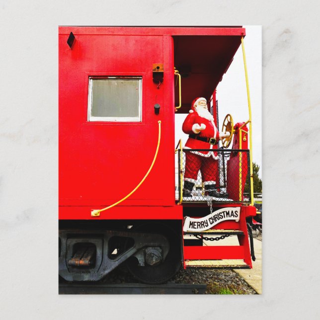 Carte Postale La Clause Santa Arrive Dans Le Train (Devant)