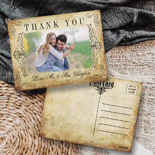 Carte Postale La collection de mariage vintage fleurie et ornée