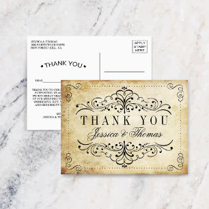 Carte Postale La collection de mariage vintage fleurie et ornée