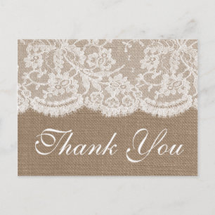 Carte Postale La collection de Mariages Burlap & Lace