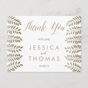 Carte Postale La collection de Mariages Monochrome Fern Woodland