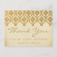 La collection Vintage Glam Gold Mariage damassé