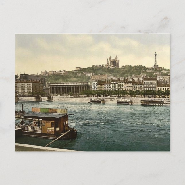 Carte Postale La colline de Fourvi � est à partir du quai Saint- (Devant)