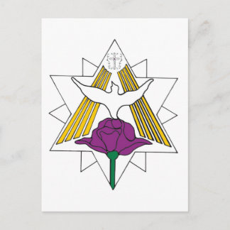 Carte Postale La colombe et le Rose