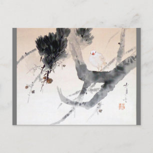 Carte Postale La colombe sur un pin, Watanabe Seitei