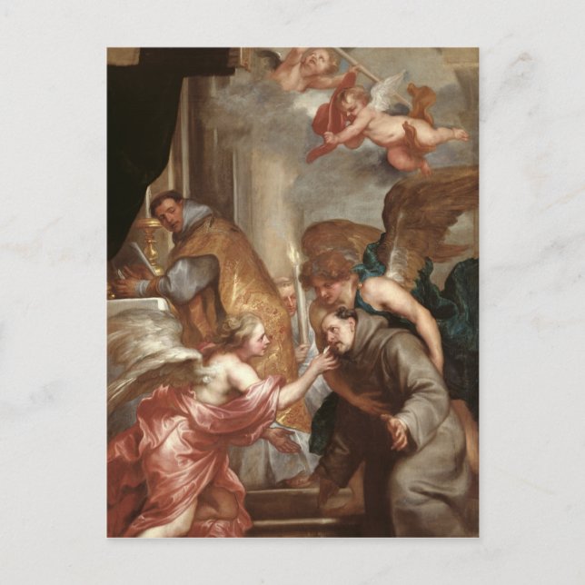 Carte Postale La communion de Saint-Bonaventure (Devant)