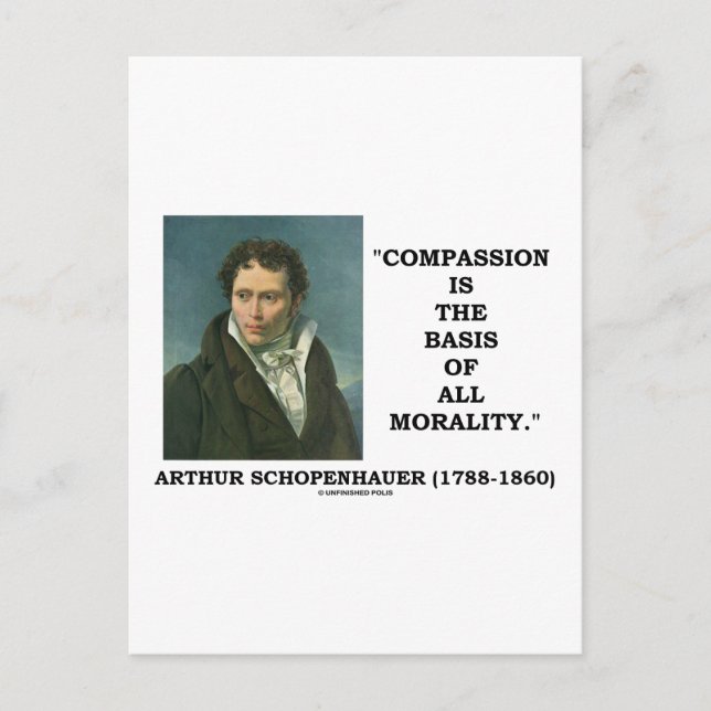Carte Postale La Compassion Est La Base De Toute Citation De Mor (Devant)