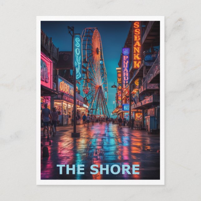 Carte Postale La conception graphique de la promenade du Jersey  (Devant)