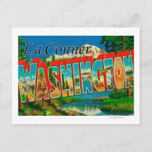 Carte Postale La Conner, Washington - Scènes de grandes lettres