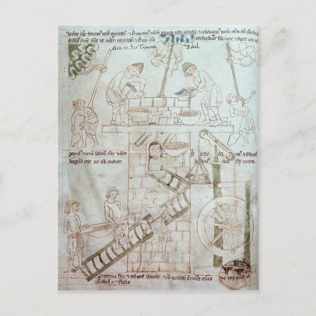 Carte Postale La construction de la tour de Babel (Devant)